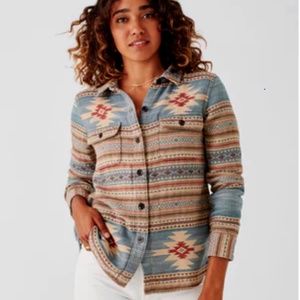 Faherty Doug Good Feather overshirt. NWT , women